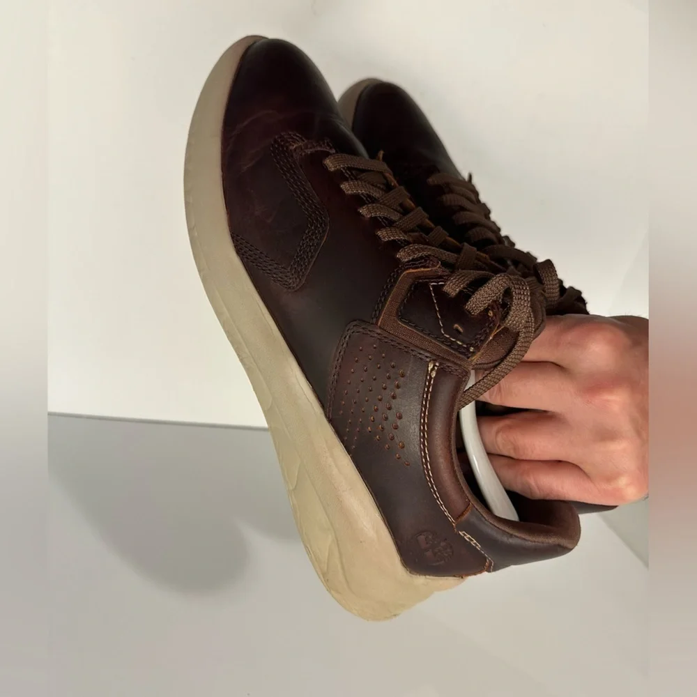 Timberland Men's Bradstreet Ultra Oxford Brown Leather Shoes A2D52 Size 9.5